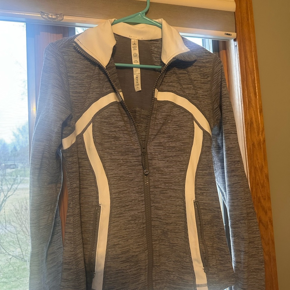 Women's Gray and White Define Jacket